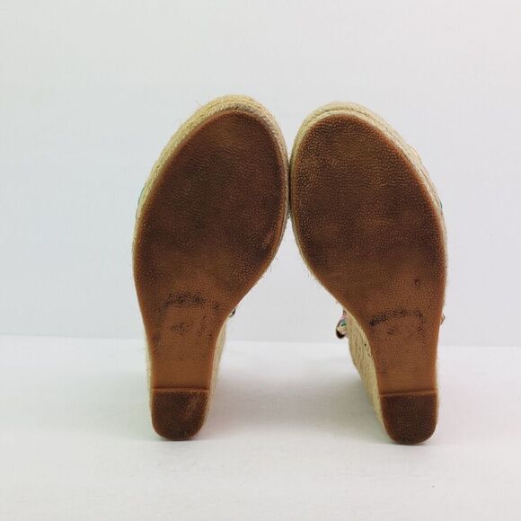 Glamorous Womens Size 6 Metallic Rainbow 5 In Wedge Heeled Sandals - Picture 8 of 11